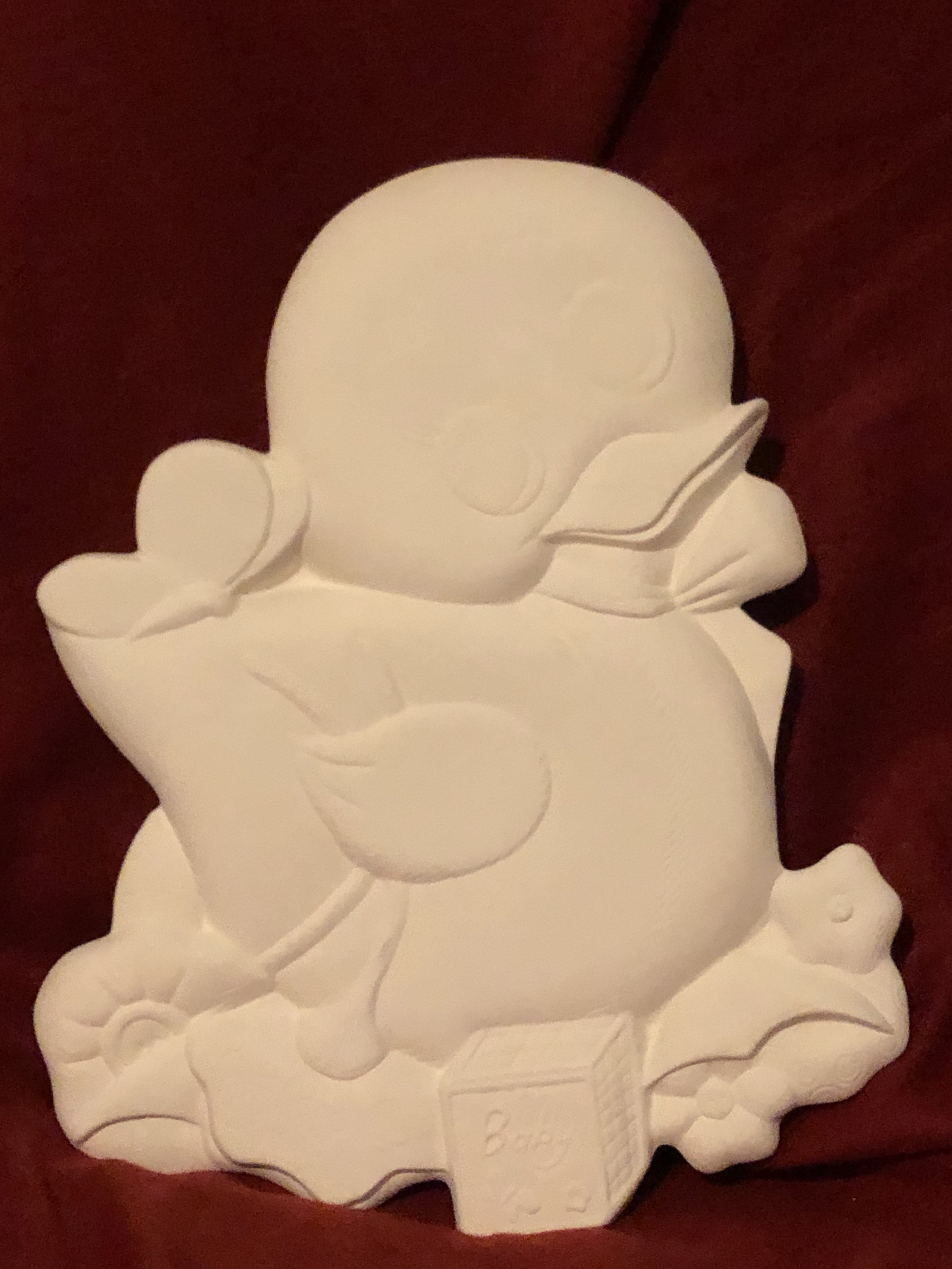 Rare Vintage Ceramic Duck Wall Hanging in bisque ready to paint by