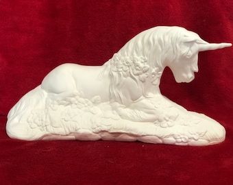 DIY Handmade Ceramic Bisque Unicorn Sculpture - Collectible Unicorn Figurine - Unicorn Home Decor and Unique Gift for Unicorn Enthusiasts