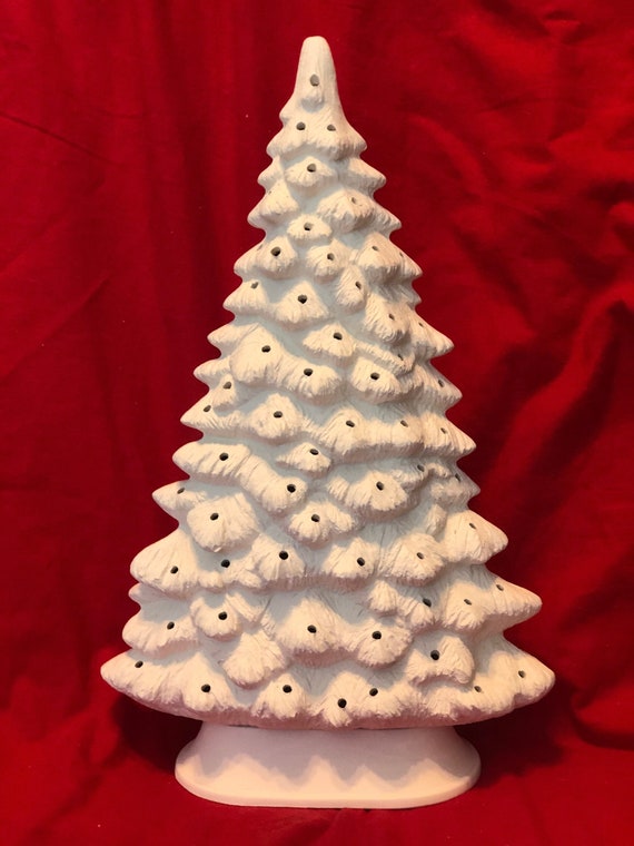 ハンドメイド陶器クリスマスツリー DIY 陶器クリスマスツリー：手作りの素焼き、Scioto マントルツリー