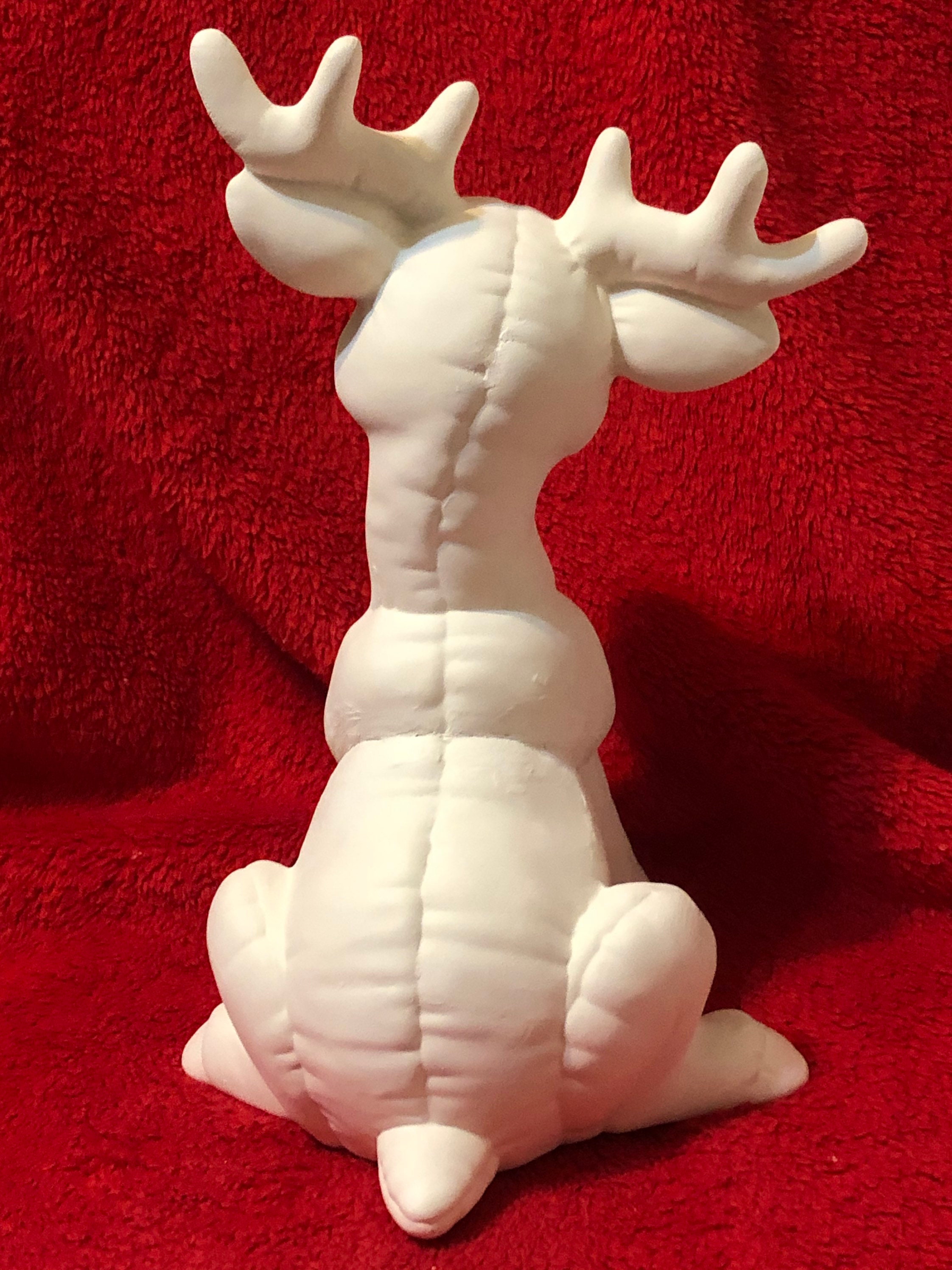 Ceramic Quilted Deer in Bisque Ready to Paint Etsy