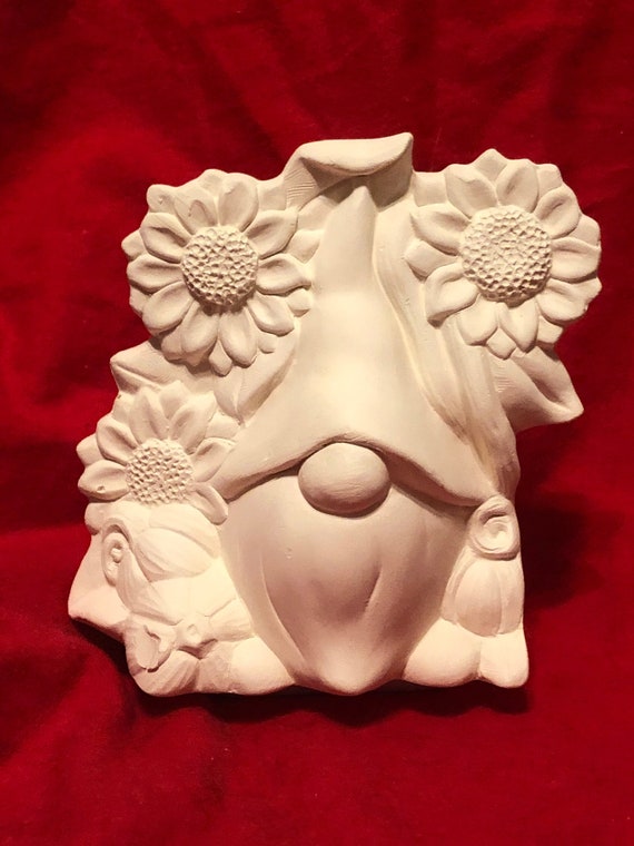 New Clay Magic Sunflower Gnome Lid For Jalopy Or Pickup in Ceramic