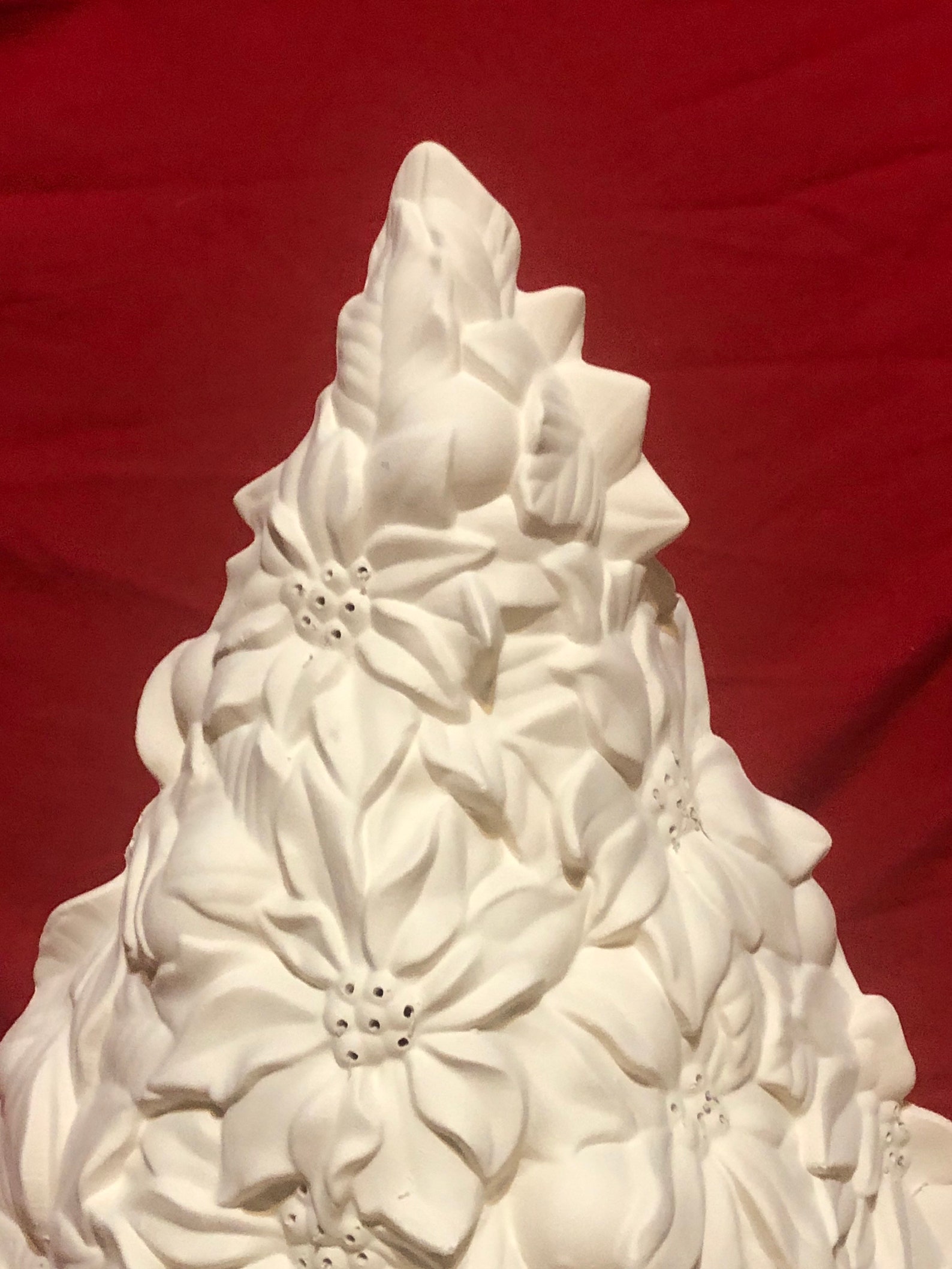 Rare Atlantic Ceramic Poinsettia Tree With Light Kit With Etsy