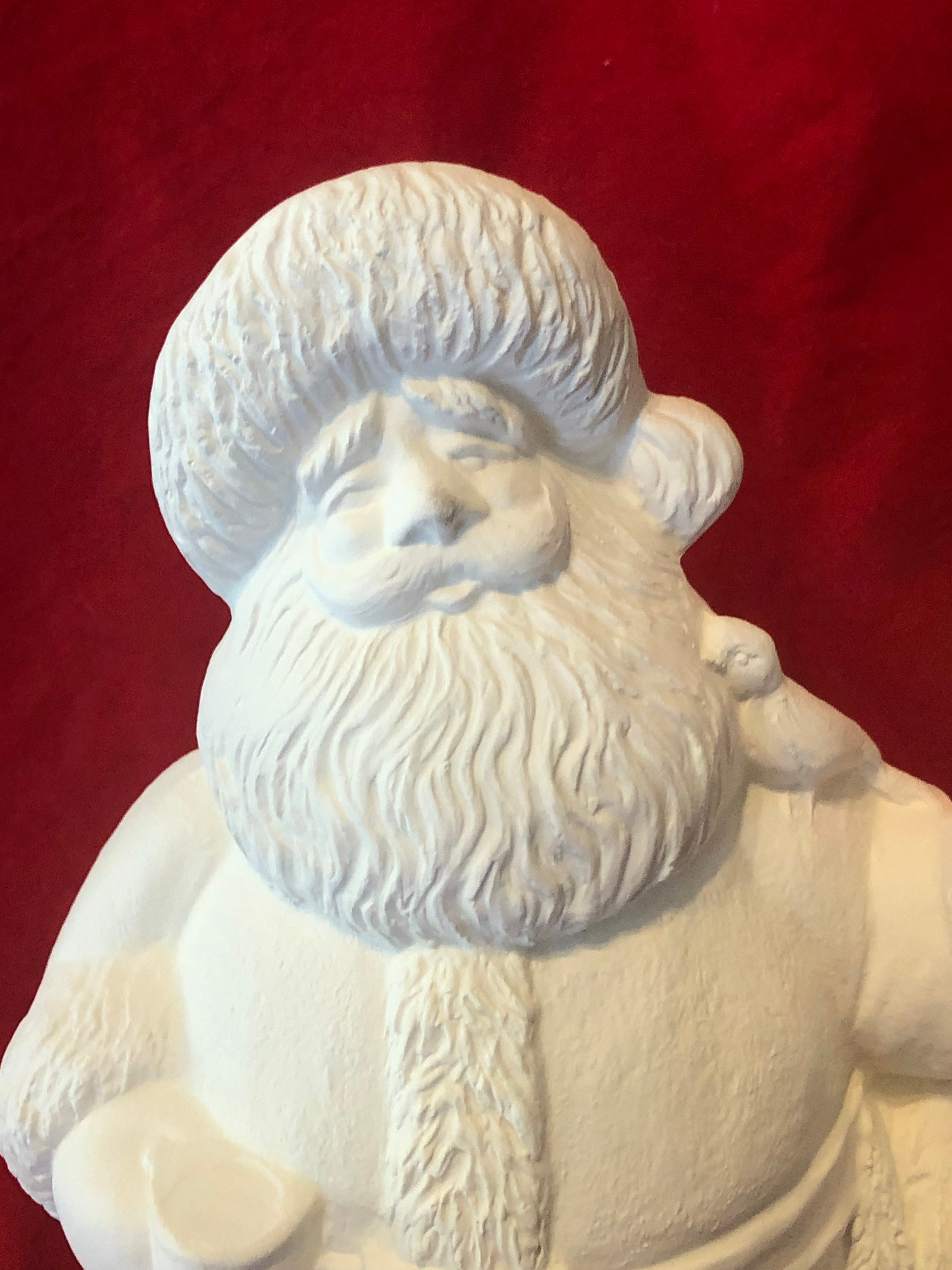 Ready To Paint Ceramic Santa Figurines, Small Santa Statues, Unpainted –  JillsTreasureChest