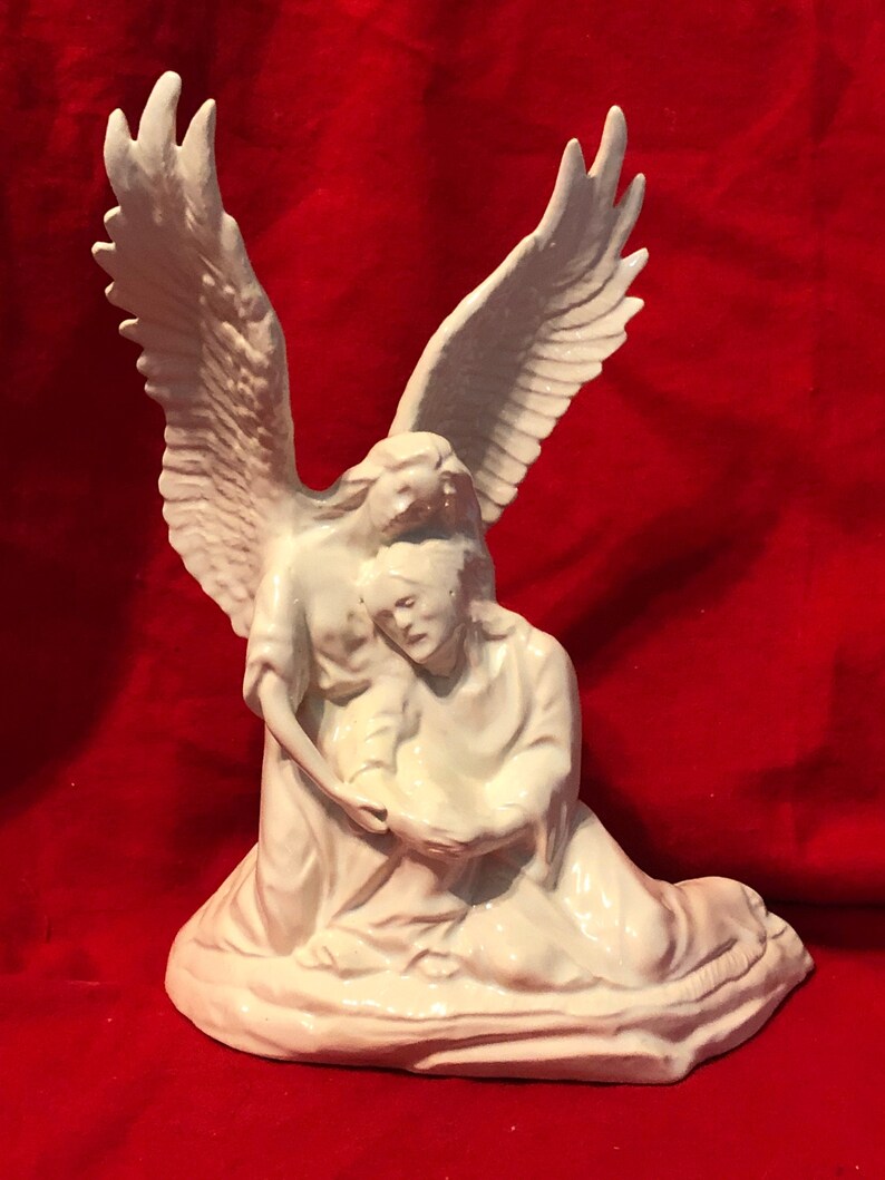 Agony in the garden glazed with milk glass white