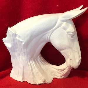 Handmade Ceramic Bisque Mule Sculpture - Collectible Mule Figurine - Animal Home Decor and Unique Gift for Mule Lovers - Quality Ceramics
