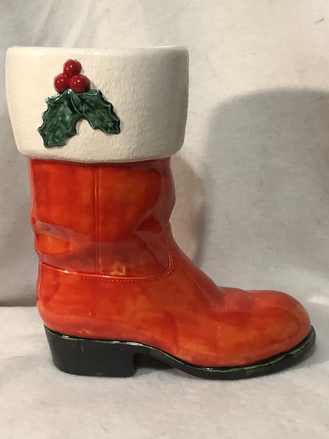 Glazed Santa Boot Ceramic Art by Jmdceramicsart - Etsy