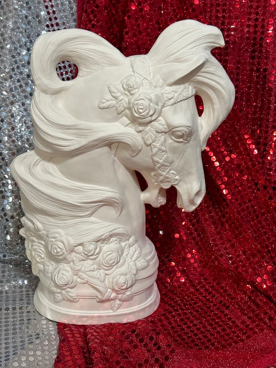 その他 CAROUSEL HORSE STATUE carousel-horse-flowers-large-