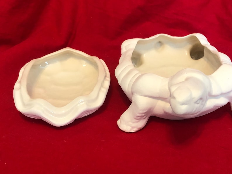 Handmade Ceramic Turtle Jewelry and Candy Dish Ceramic Bisque Turtle Trinket Dish Turtle Sculpture Whimsical Home Decor DIY Turtle image 4