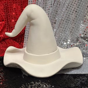 DIY Witch Hat Sculpture - Ready-to-Paint - Handcrafted Halloween Gift - Halloween Party Decor - Fall Tabletop - Witch Hat Figurine - DIY Art