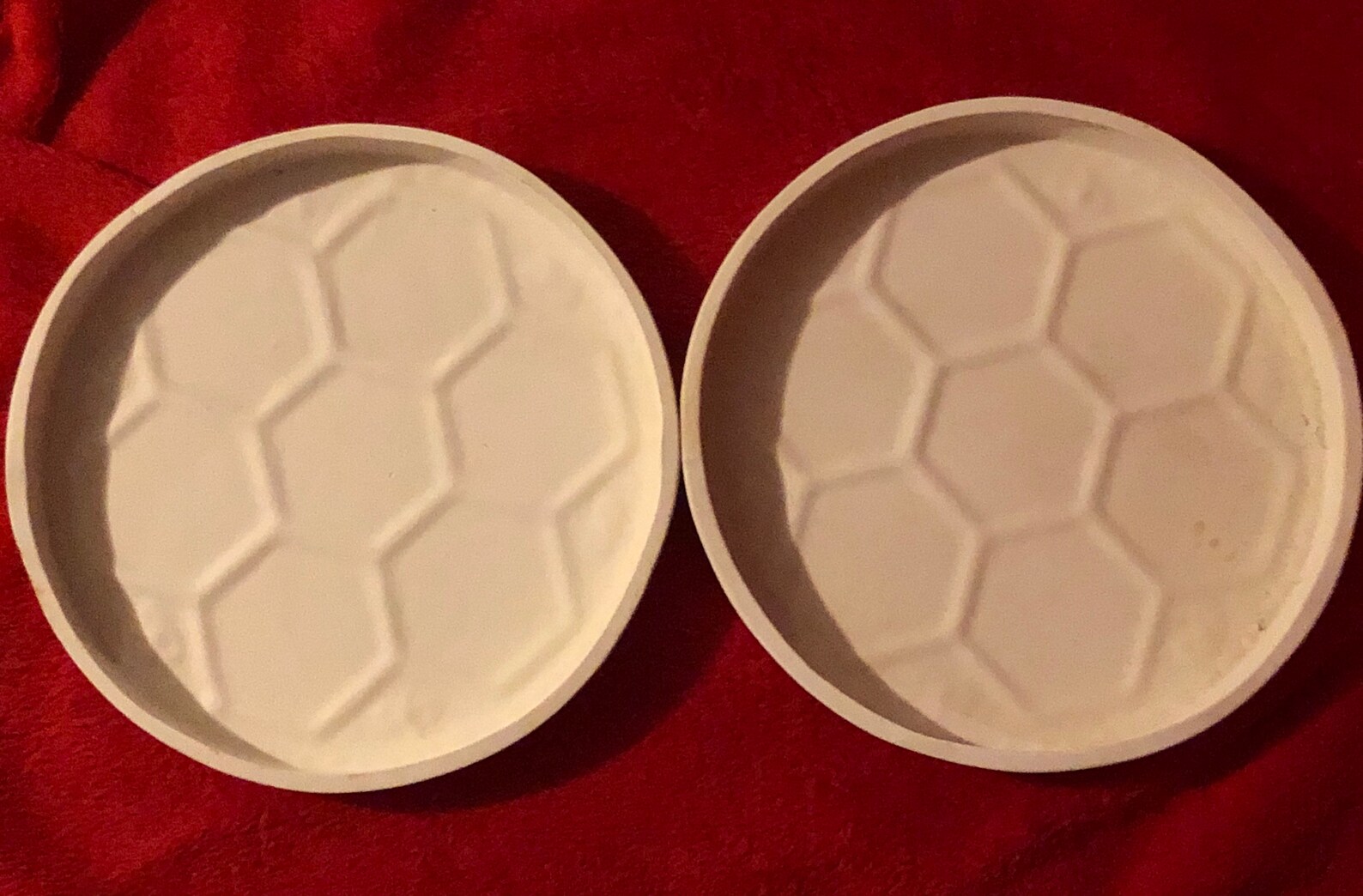 Vintage Set of 2 Decorative Ceramic Stove Eye Covers in bisque Etsy