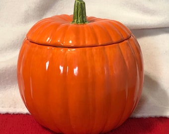 Glazed Ceramic Pumpkin Candy Dish by jmdceramicsart