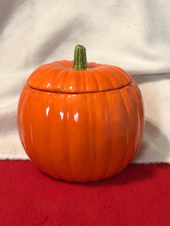 Glazed Ceramic Pumpkin Candy Dish Etsy