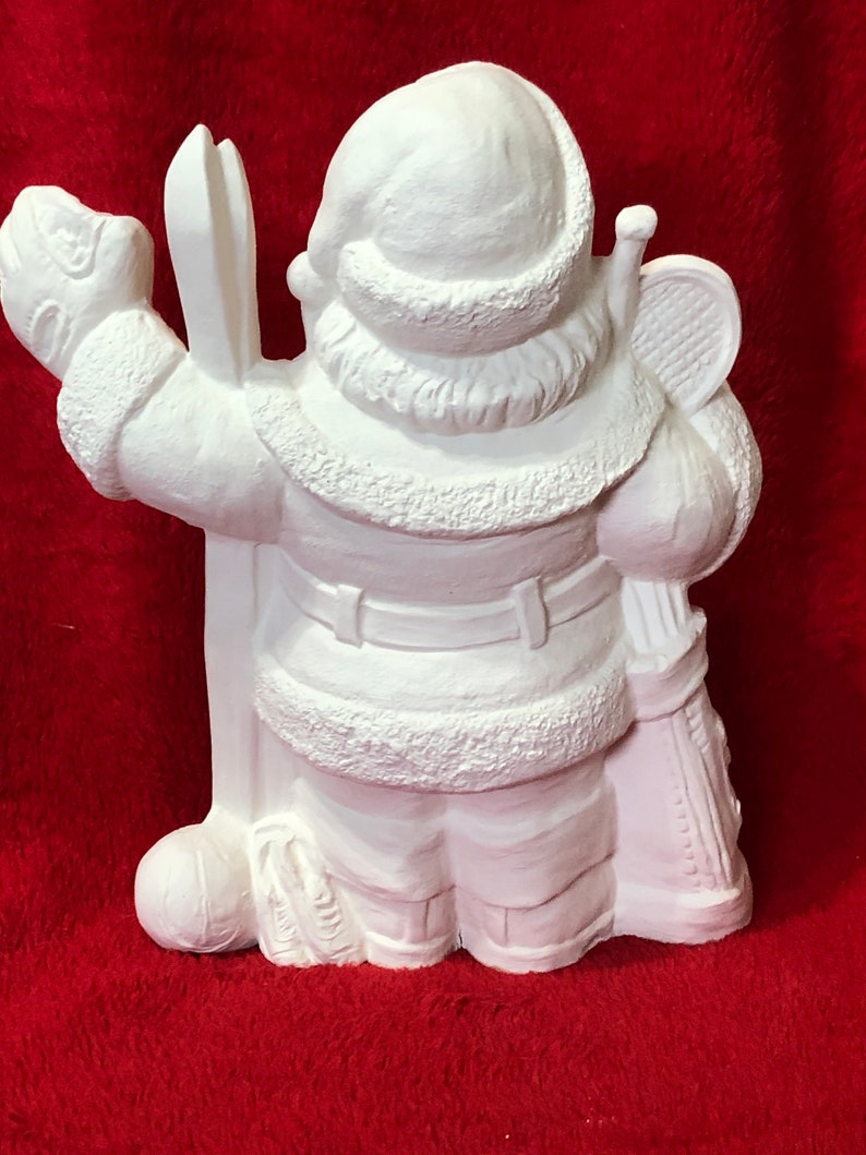 Sports Santa Claus ceramic bisque ready to paint Etsy