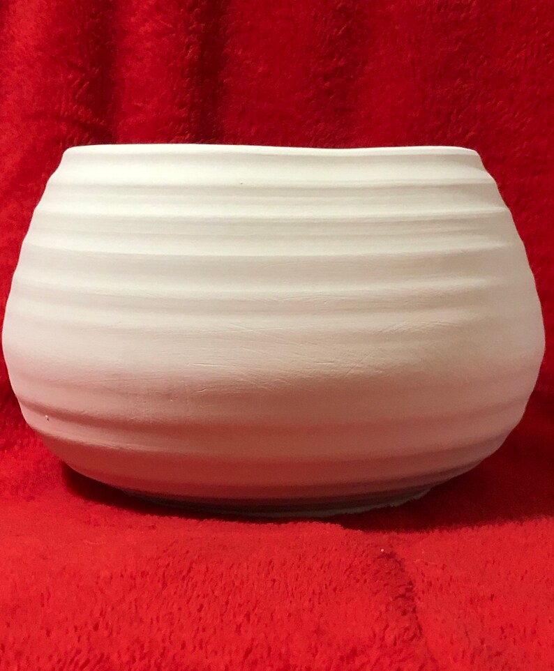 Ceramic Vintage Yarn Bowl in Bisque Ready to Paint Etsy