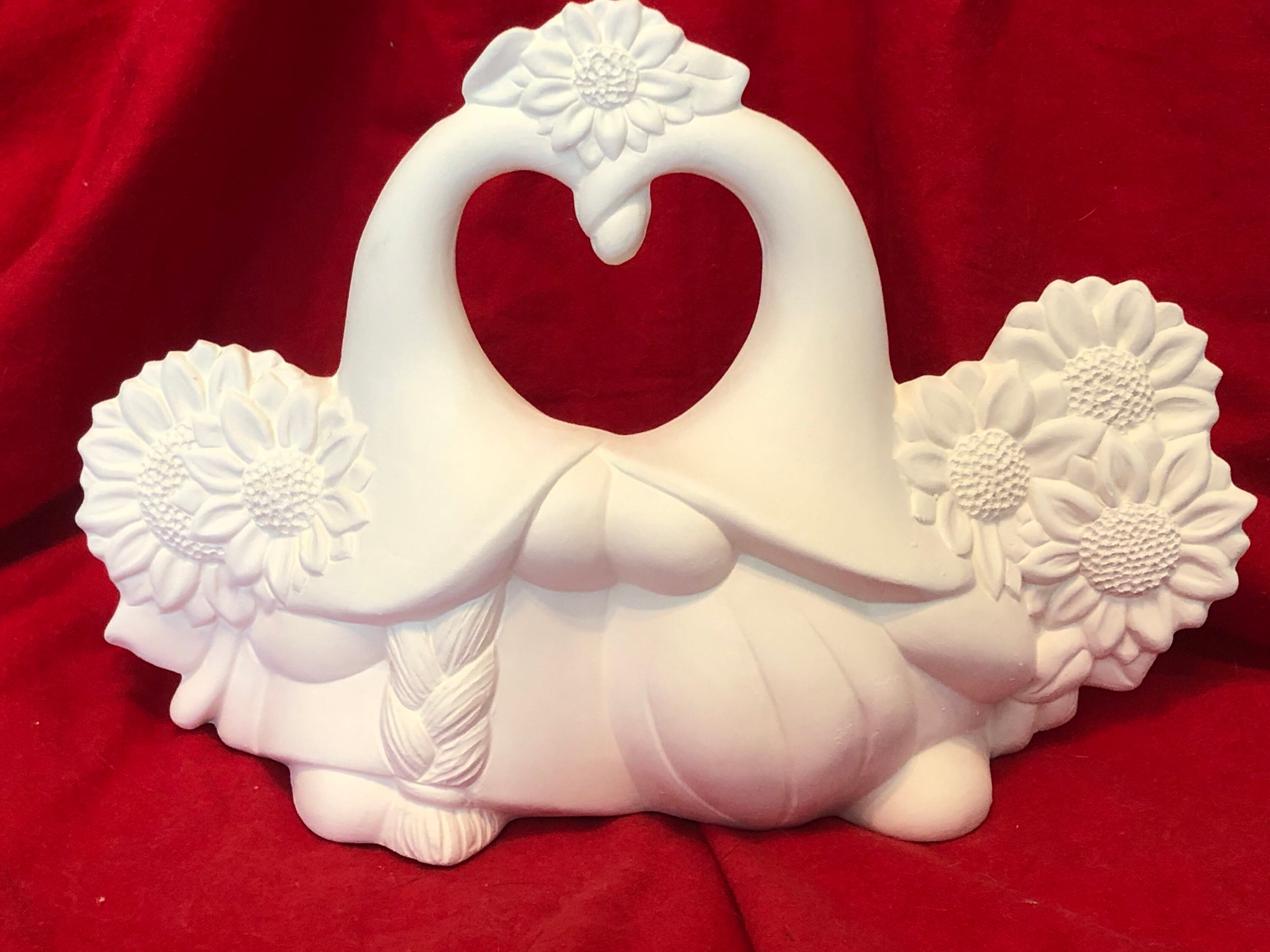 Clay Magics Sunflower Gnomes in ceramic bisque ready to paint by