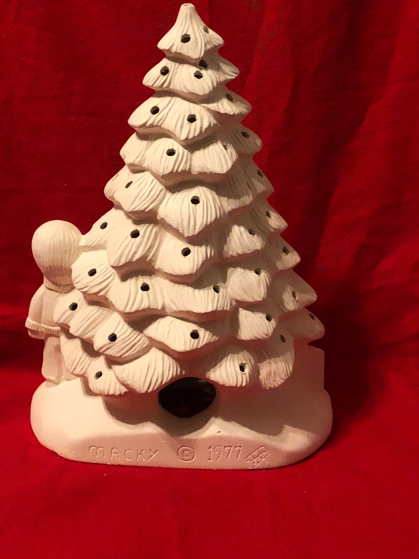 Vintage Macky Molds Christmas Tree with holes for lights from Etsy