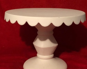 Rare Vintage Ceramic Cake Stand in ceramic bisque ready to paint