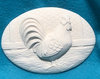 Set of 2 Ceramic Rooster Inserts for the Donna's Ceramic Basket