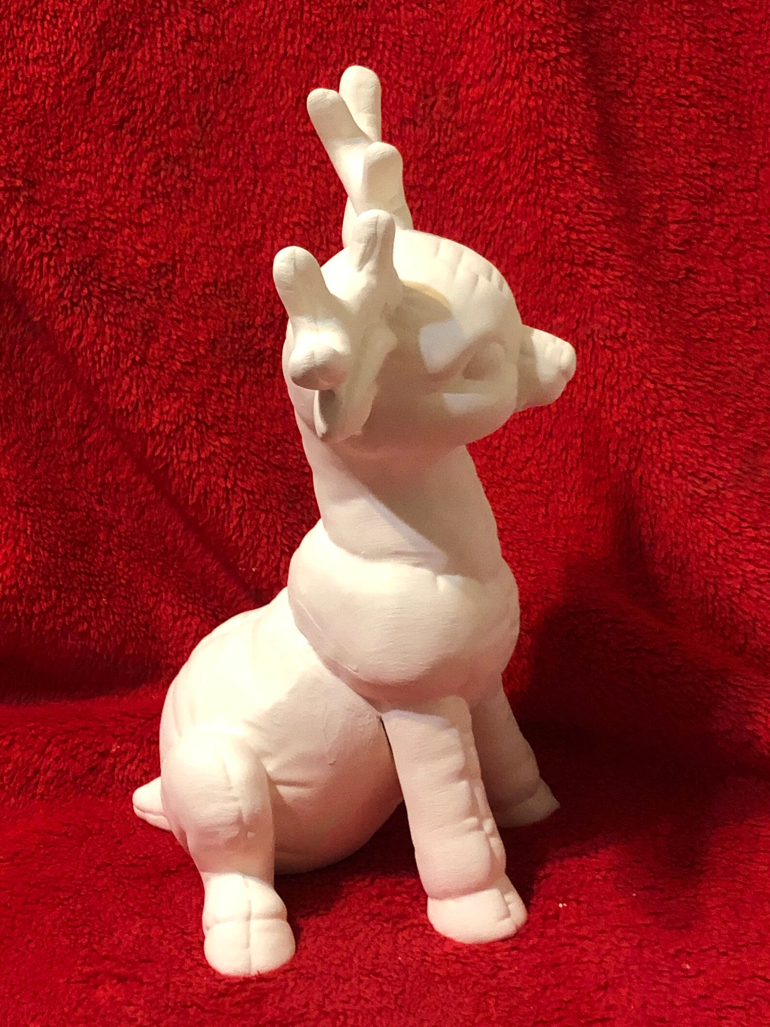 Ceramic Quilted Deer in Bisque Ready to Paint Etsy