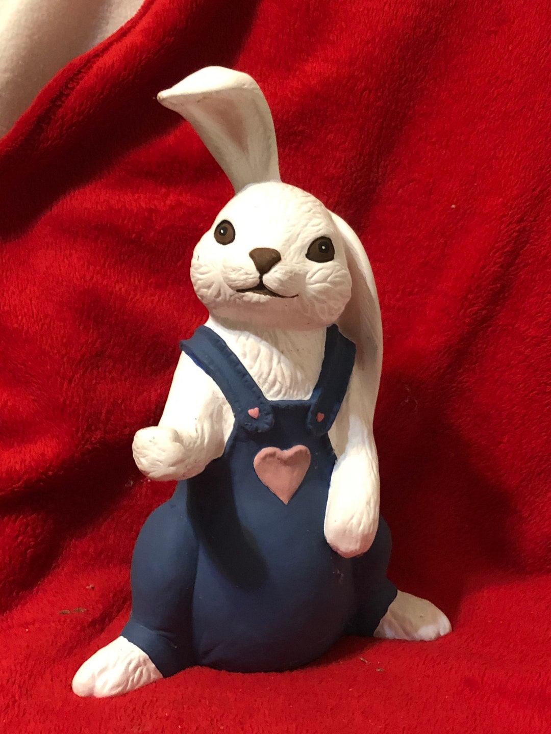 Vintage Dry Brushed Ceramic Rabbit - Etsy