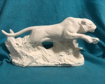 Tiger in the Tropics Ceramic Bisque ready to paint by jmdceramicsart