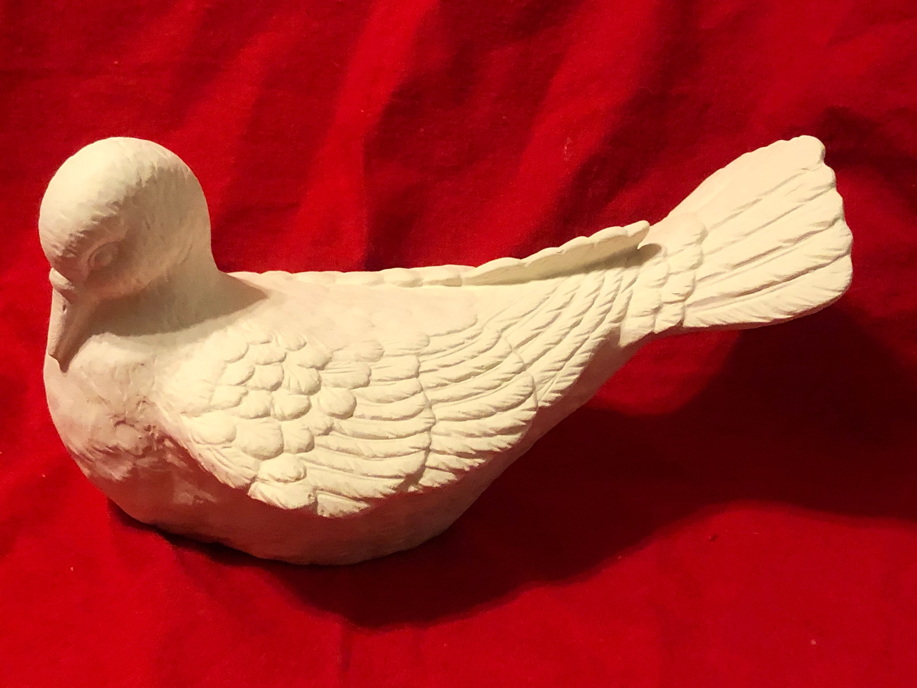 Vintage Dove in Ceramic Bisque Ready to Paint Etsy