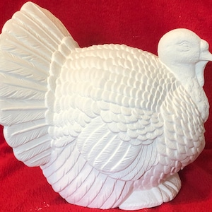 DIY Handmade Ceramic Bisque Turkey - Thanksgiving Tabletop - Fall Holiday Decor - DIY Colectible Turkey Centerpiece - Turkey Sculpture Etsy