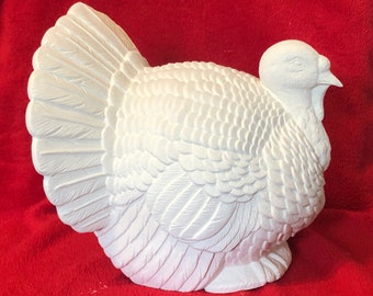 DIY Handmade Ceramic Bisque Turkey - Thanksgiving Tabletop - Fall Holiday Decor - DIY Colectible Turkey Centerpiece - Turkey Sculpture Etsy