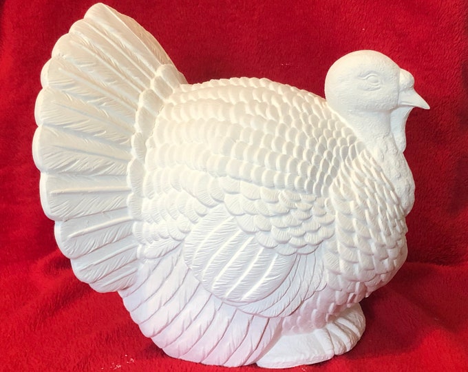 Featured listing image: DIY Handmade Ceramic Bisque Turkey - Thanksgiving Tabletop - Fall Holiday Decor - DIY Colectible Turkey Centerpiece - Turkey Sculpture Etsy