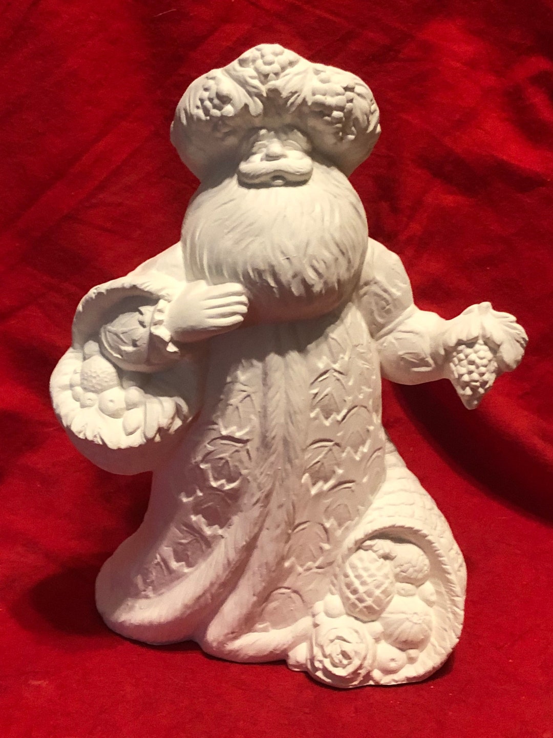 Rare Gare Molds Fruit and Vegetable Santa in Ceramic Bisque Ready to