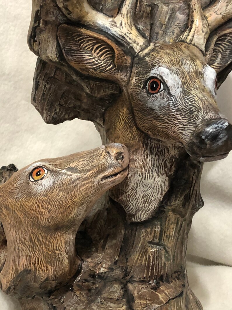 Dry Brushed Ceramic Driftwood Deer using Mayco Softee Stains by jmdceramicsart image 5