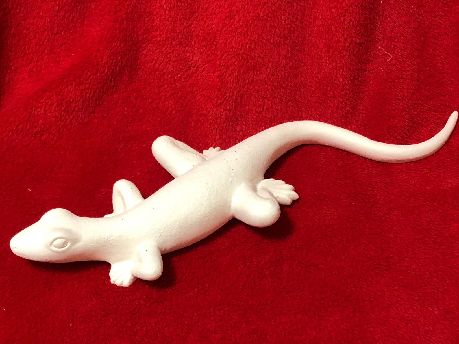 Ceramic Gecko Wall Hanging in Bisque Ready to Paint Etsy