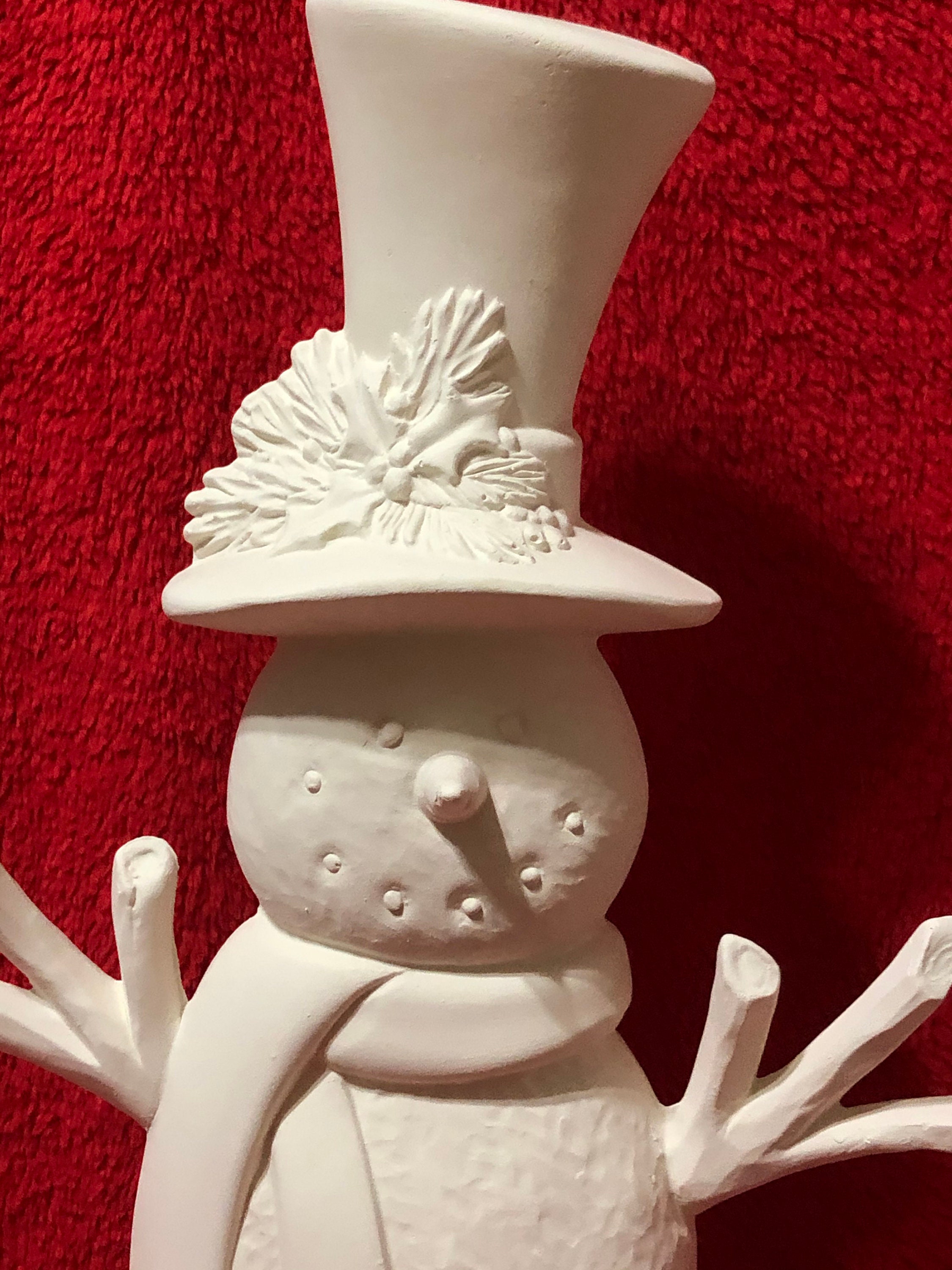 Ceramic Slim Snowman Bisque ready to paint