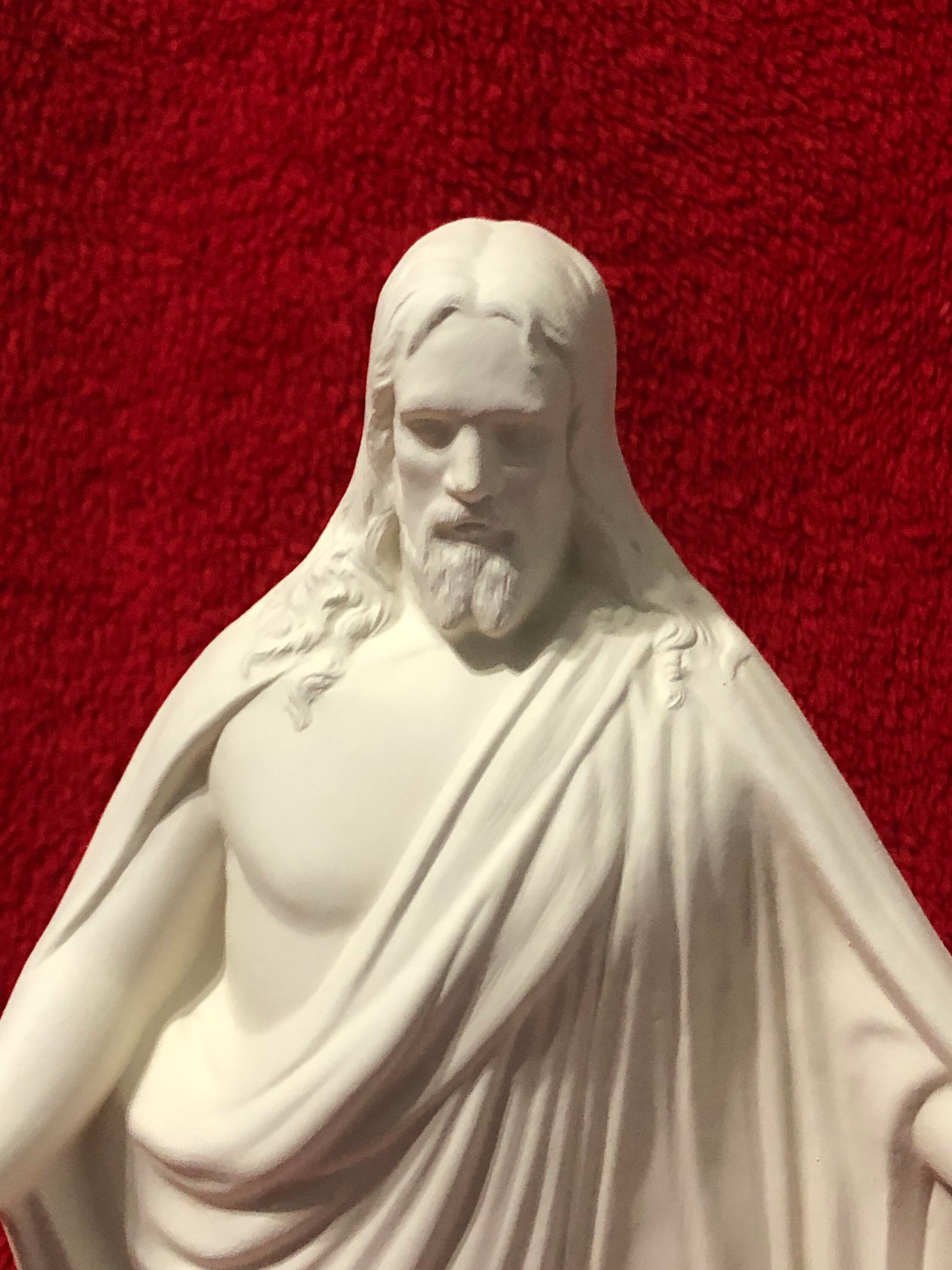 Rare ceramic statue of Jesus Christ in bisque ready to paint