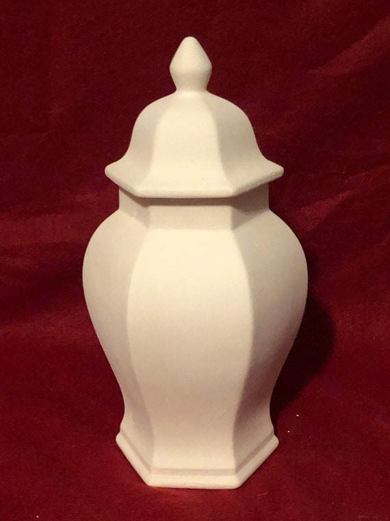 Gare Molds Ceramic Ginger Jar in Bisque Ready to Paint Etsy
