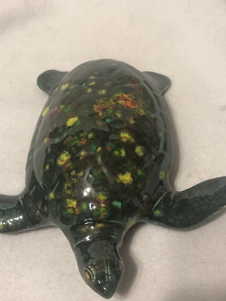 Ceramic Glazed Sea Turtle Wall Hanging Etsy