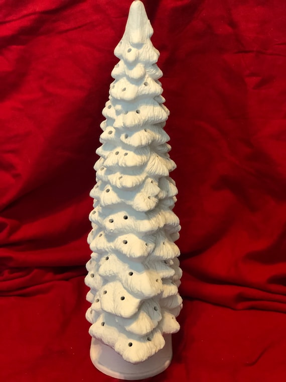 DIY 陶器クリスマスツリー：手作りの素焼き、Scioto マントルツリー
