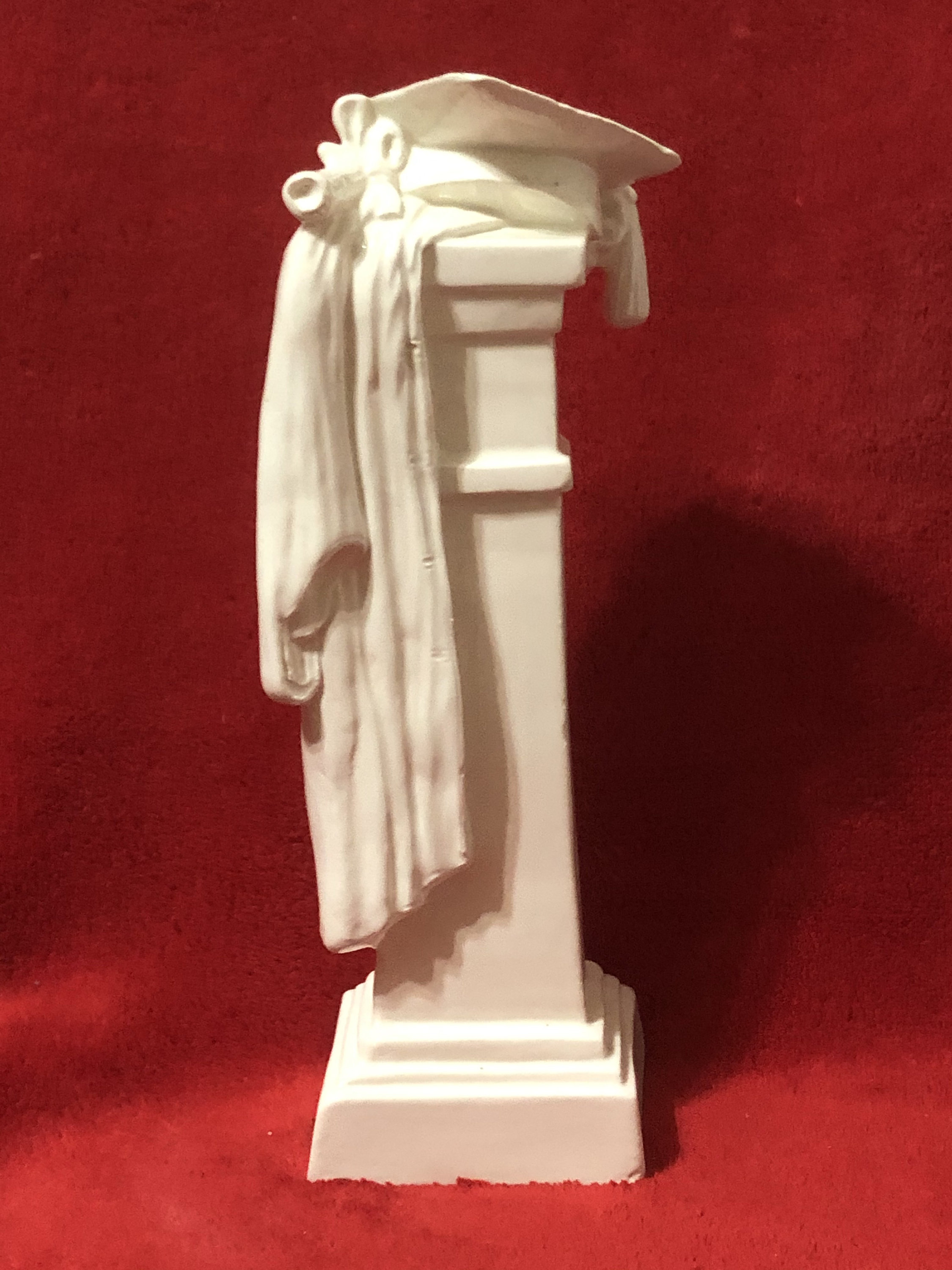 Milk Glazed Ceramic Graduation Cap and Gown on Column Etsy