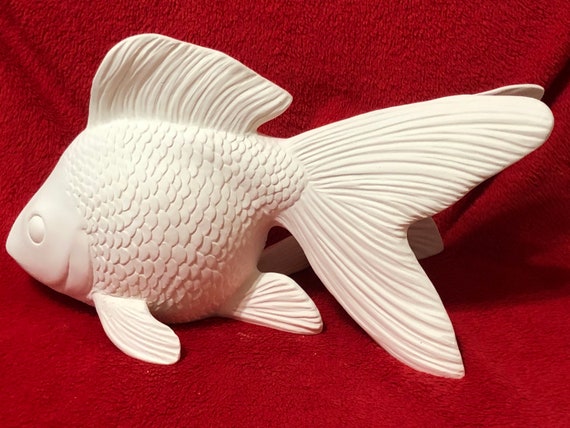 手作りの陶器製金魚の彫刻：DIYアートデコレーション（8x13） - Etsy 日本