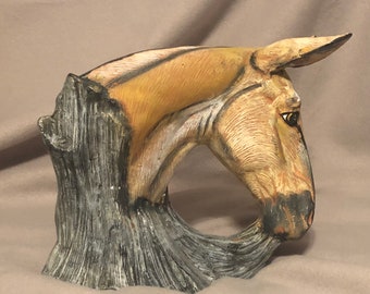 Ceramic Mule Handcrafted Sculpture by jmdceramicsart