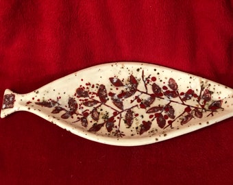 Vintage one of a kind glazed ceramic Platter