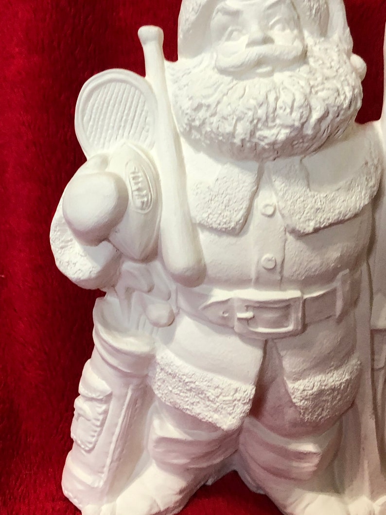 Sports Santa Claus ceramic bisque ready to paint Etsy