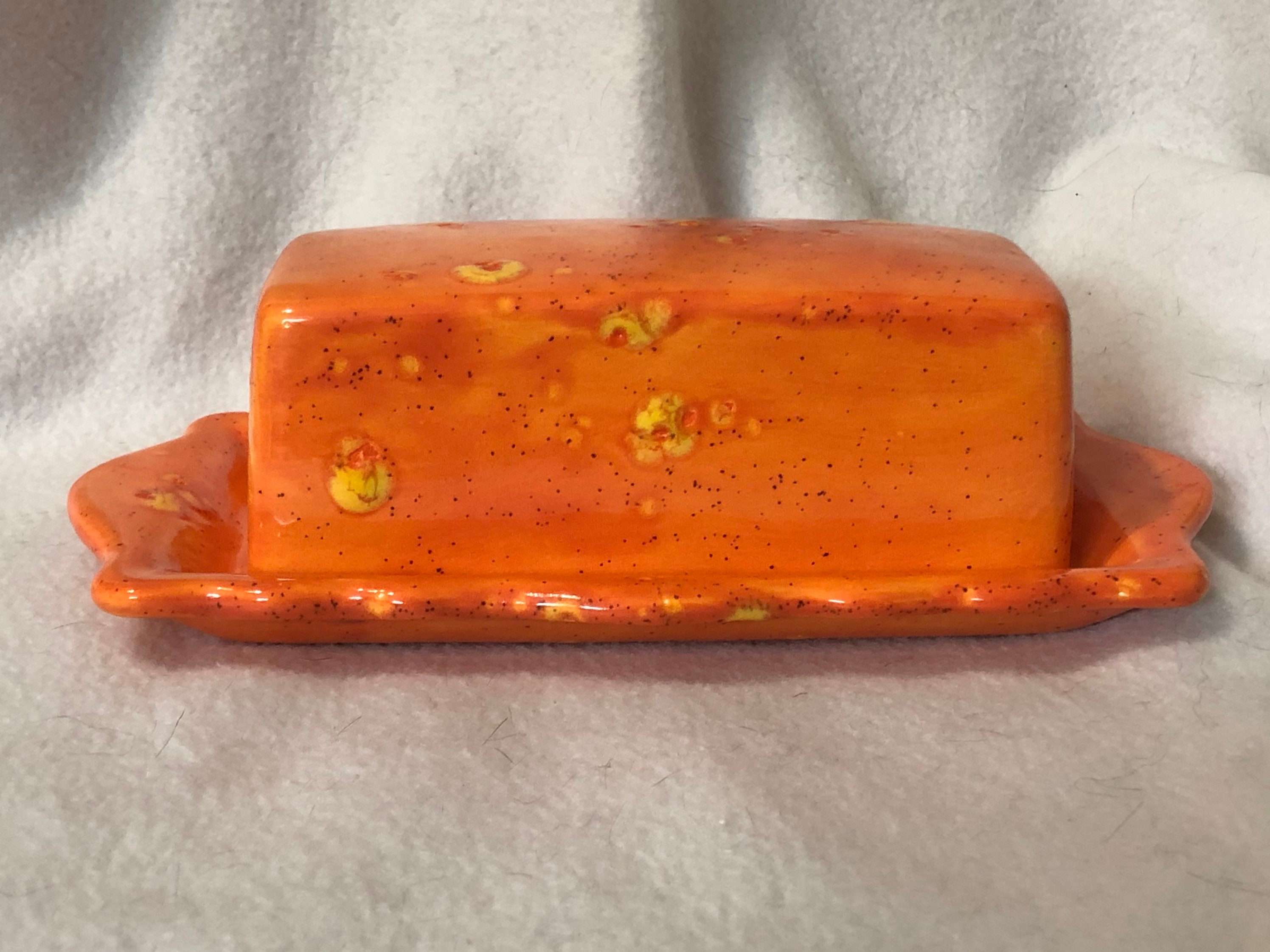 Wildfire Glazed Ceramic Butter Dish