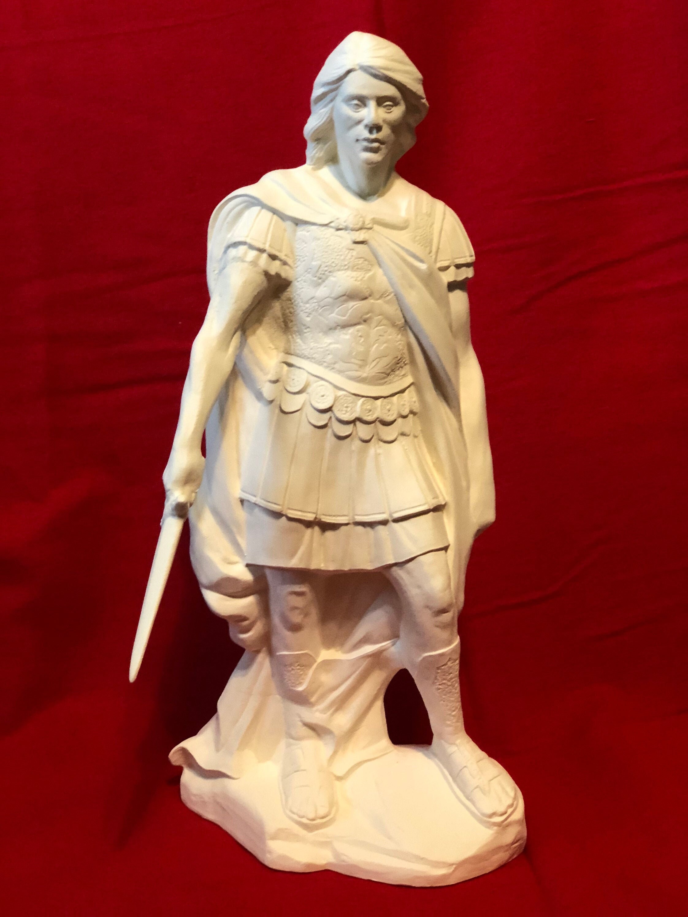 Archangel Michael in Ceramic Bisque ready to paint