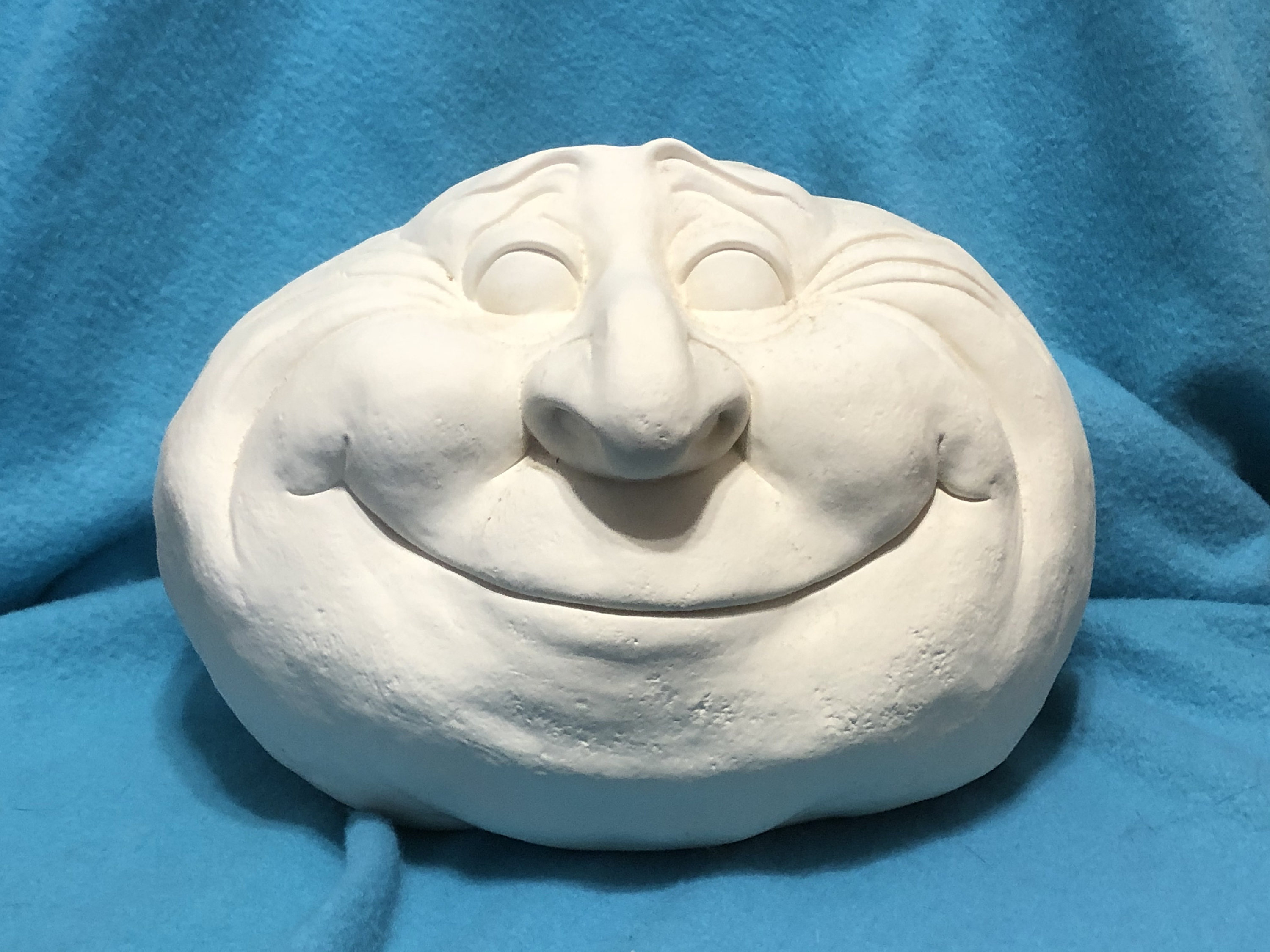 Large Smiling Face Rock Ceramic  Bisque  ready to paint 