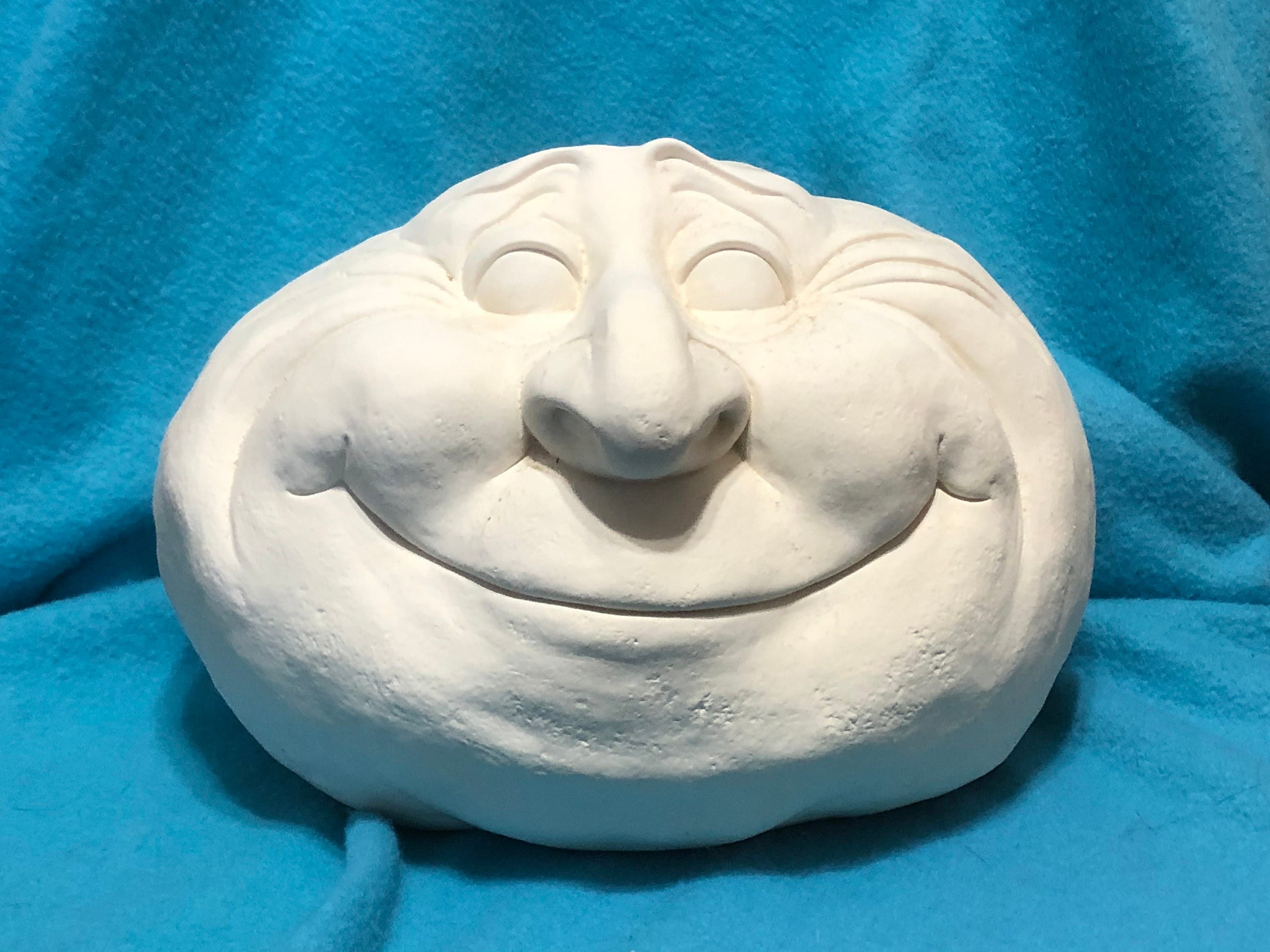 Large Smiling Face Rock Ceramic  Bisque  ready to paint 