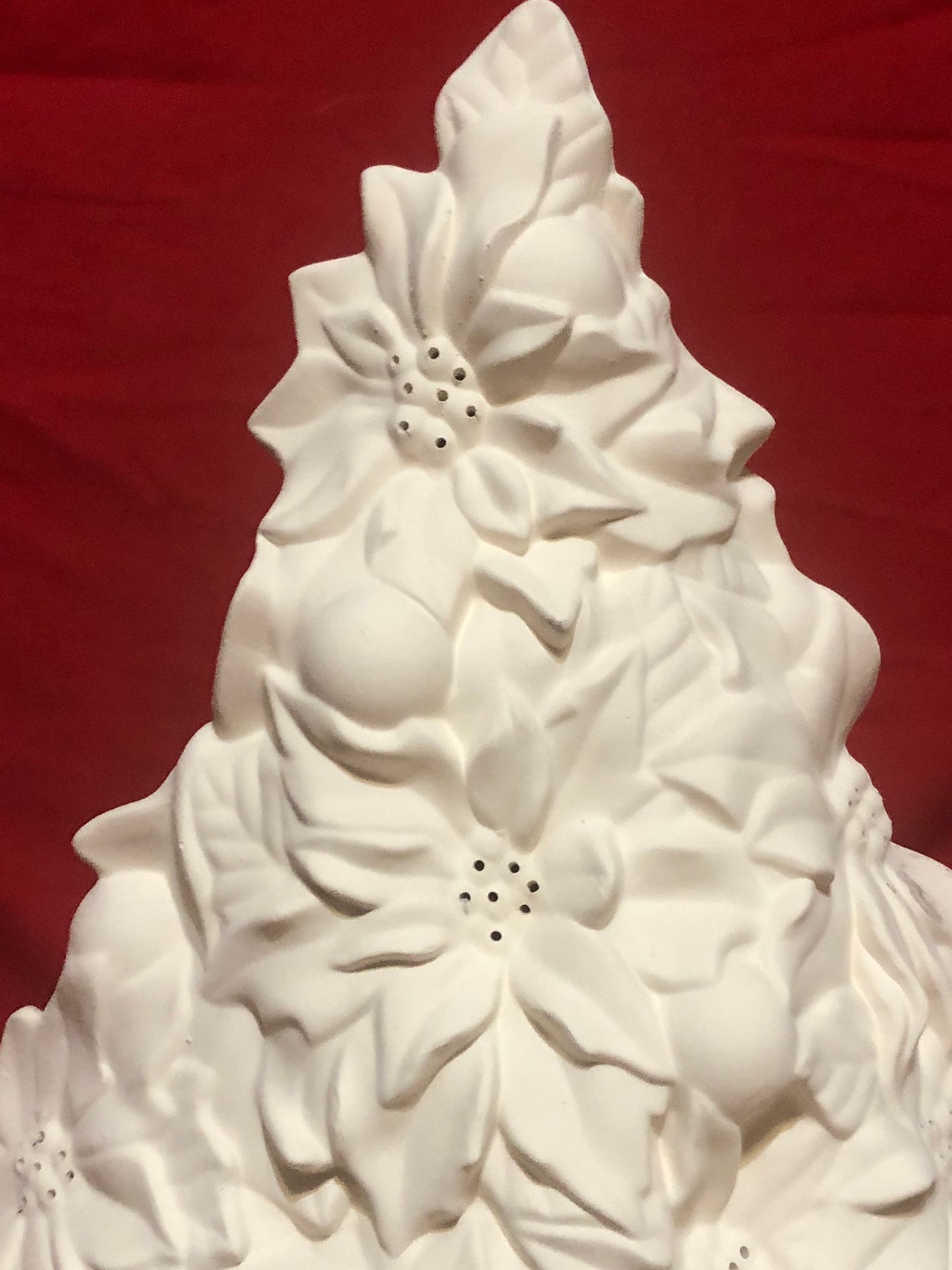 Rare Atlantic Ceramic Poinsettia Tree With Light Kit With Etsy