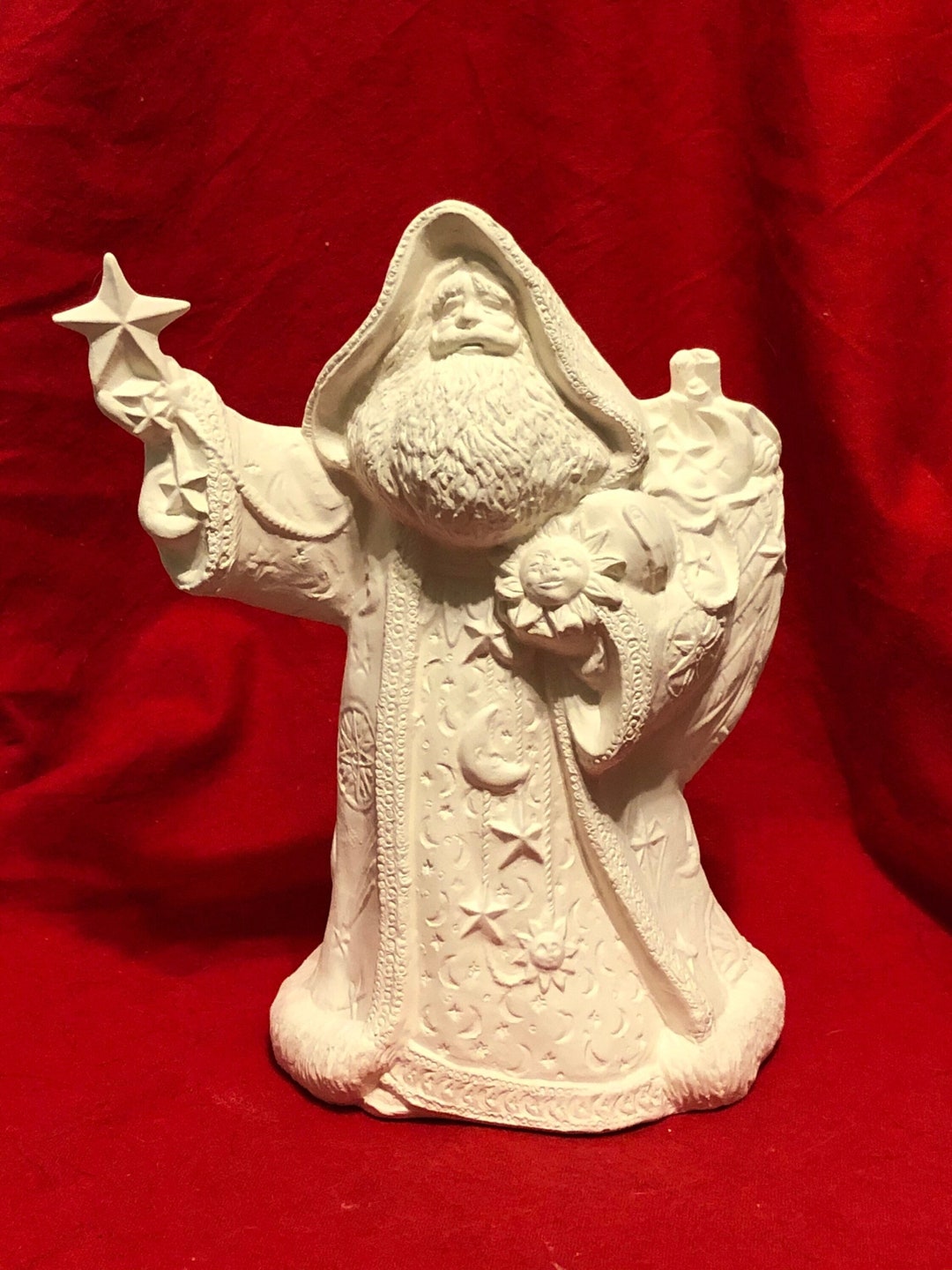 Rare Gare Molds Celestial Santa Ceramic Bisque Ready to Paint by
