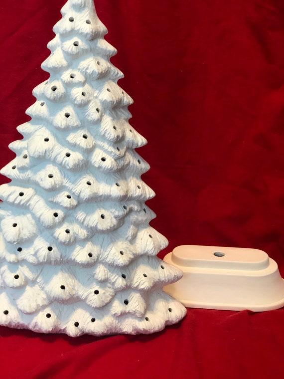ハンドメイド陶器クリスマスツリー DIY 陶器クリスマスツリー：手作りの素焼き、Scioto マントルツリー