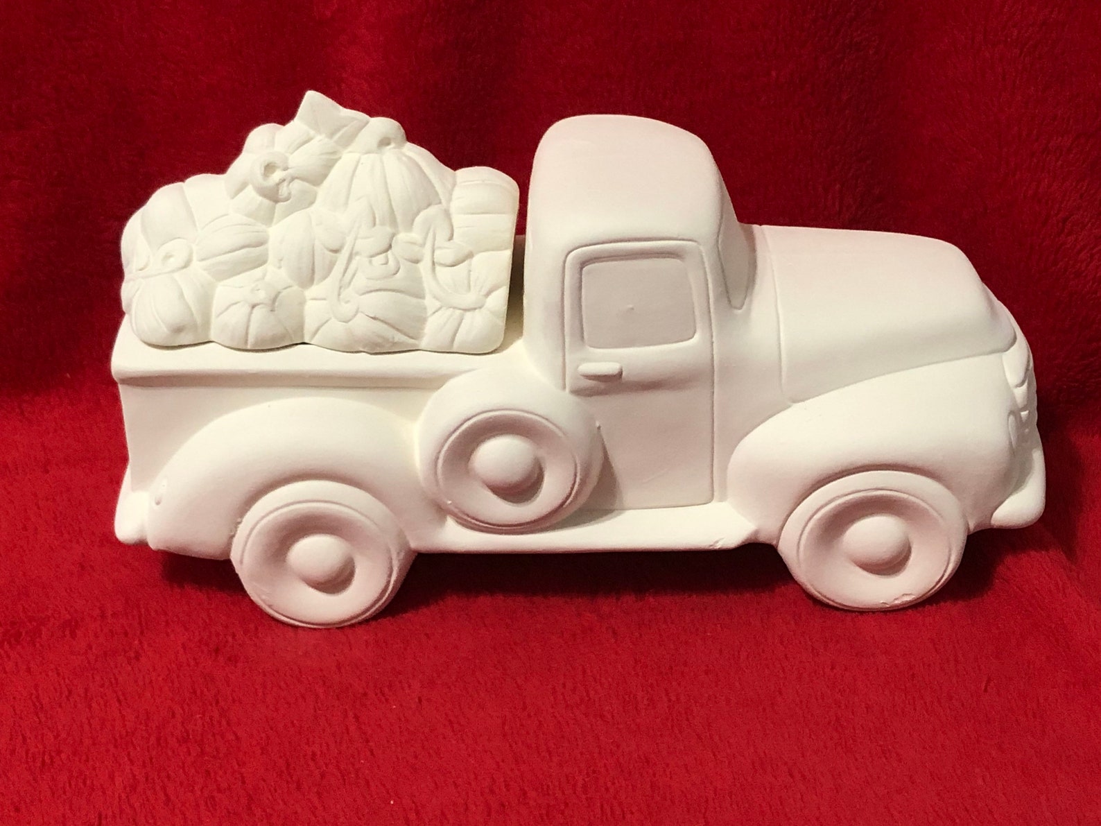 Classic Pickup Truck Box With Pumpkins Ceramic Bisque Ready to Etsy